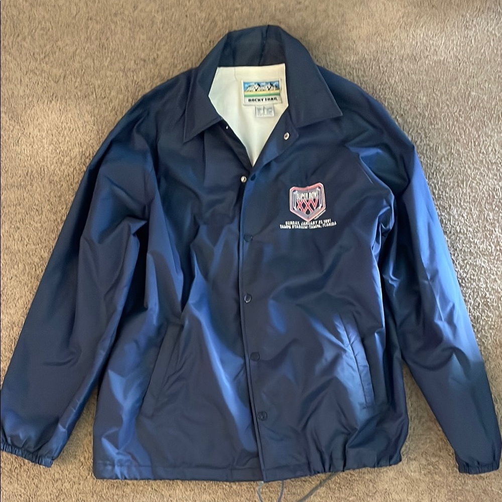 Vintage Super Bowl XXV Navy Jacket